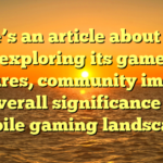 Here’s an article about Free Fire, exploring its gameplay, features, community impact, and overall significance in the mobile gaming landscape.